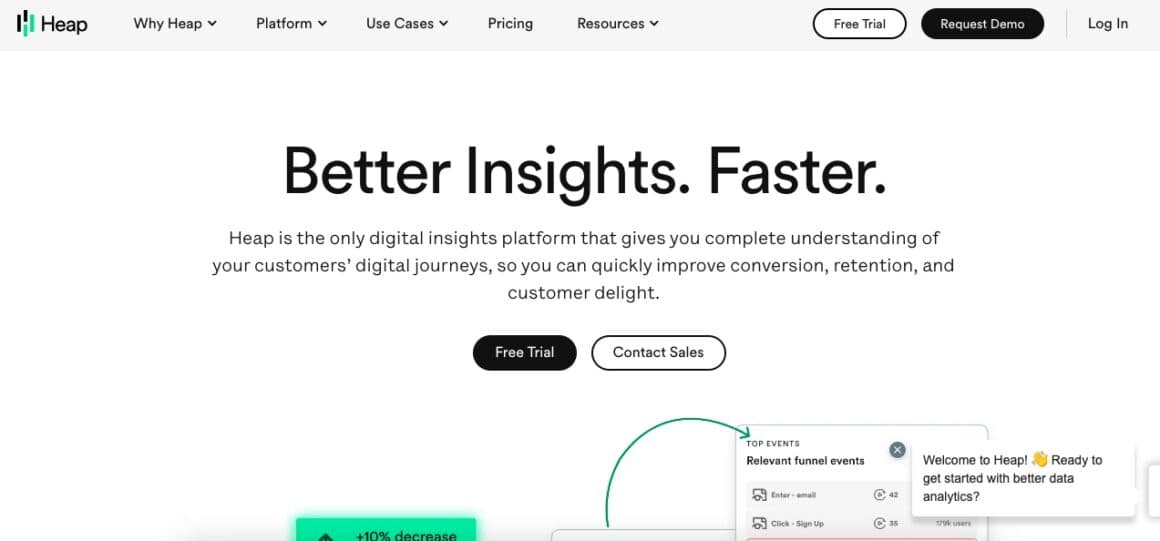 product analytics software heap analytics