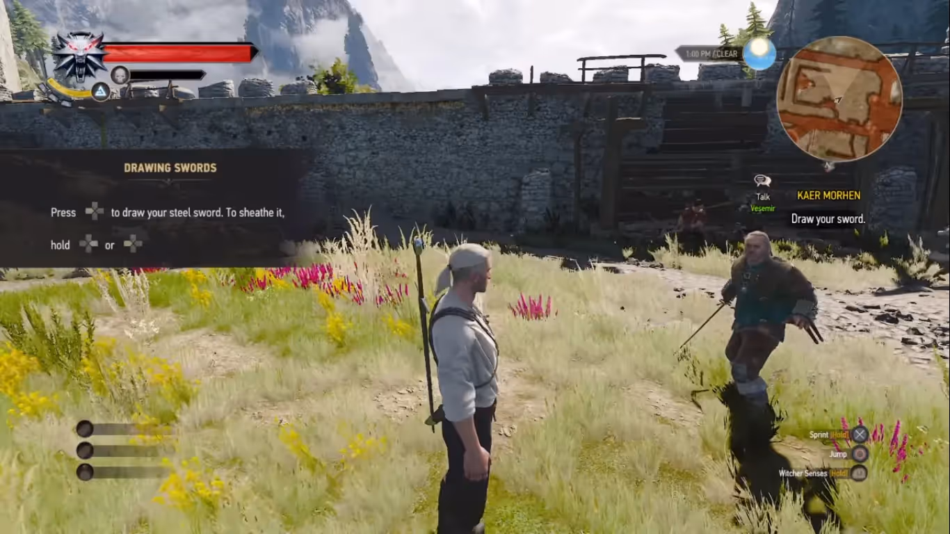 exemplo de onboarding de jogos the witcher