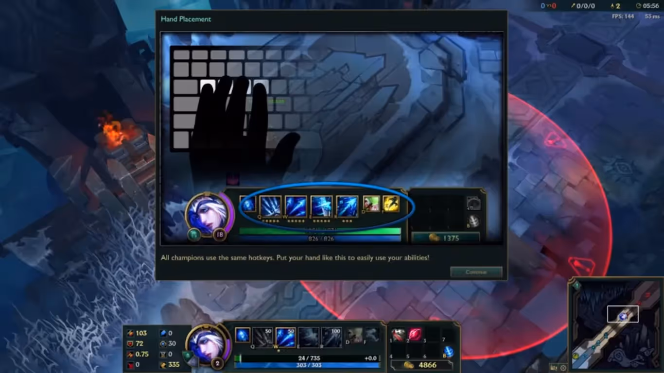 exemplo de onboarding de videogame league of legends 2