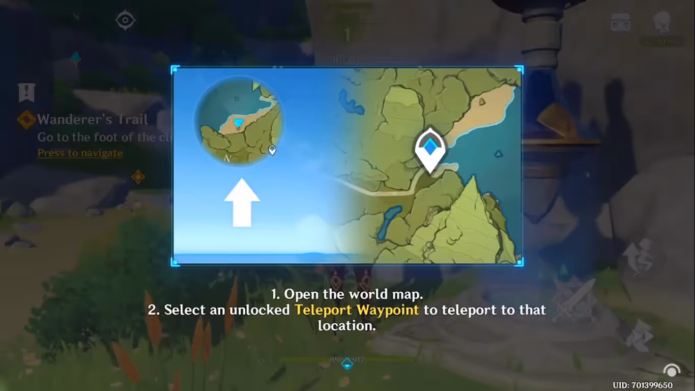 exemplo de onboarding de videogame genshin impact 3
