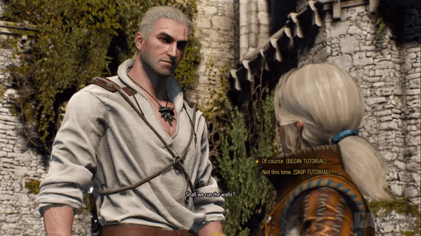exemplo de onboarding de videogame the witcher