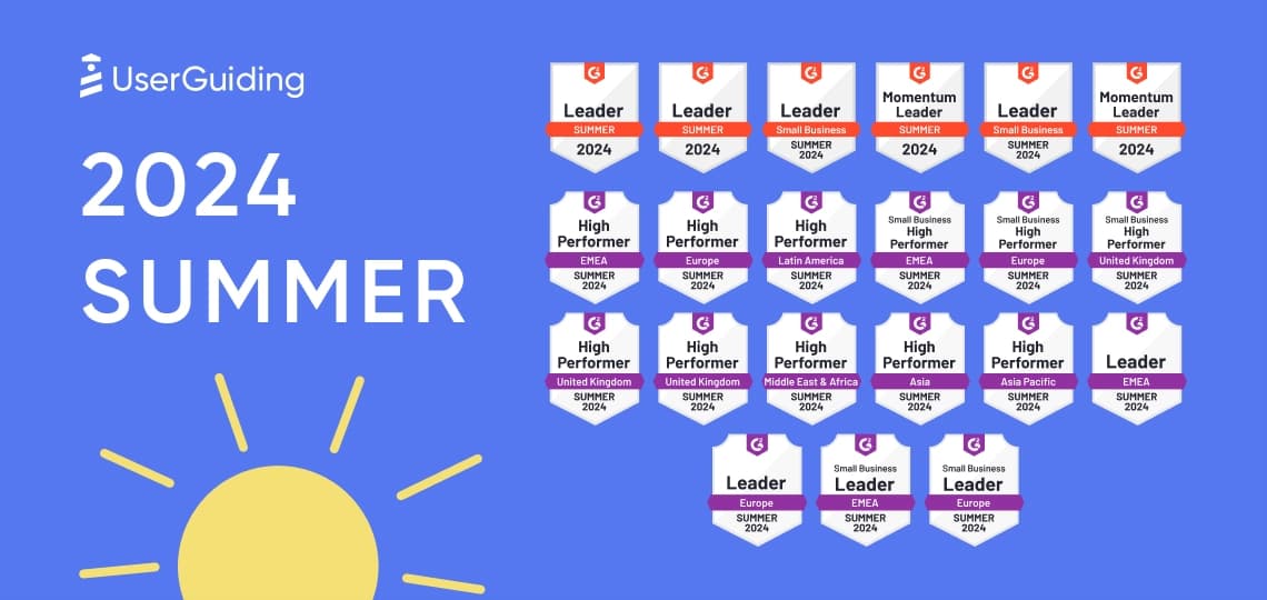 Non-Stop Growth: UserGuiding Leads With Double the Badges on G2 Summer