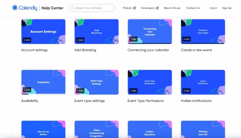 user guide examples calendly guías en vídeo