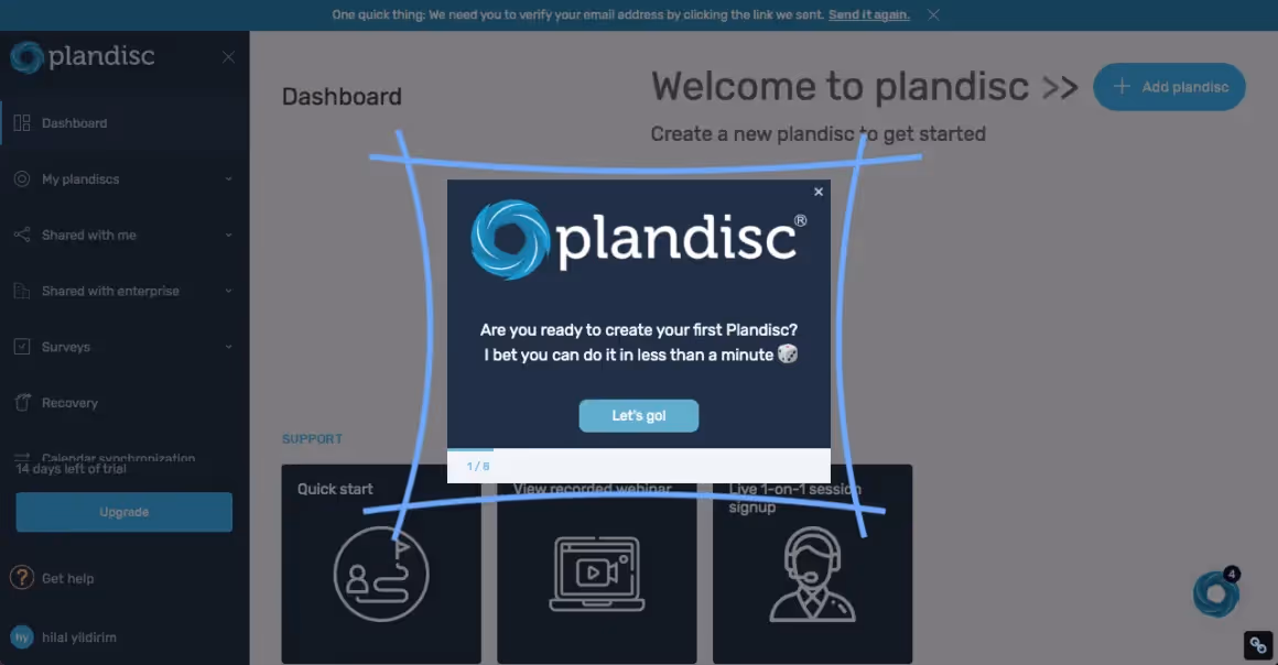 tour de producto de plandisc