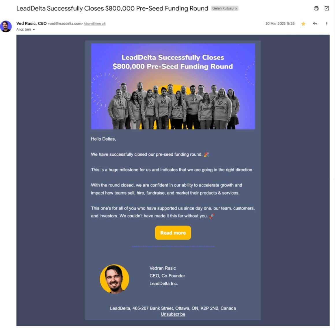 product announcement email examples leaddelta