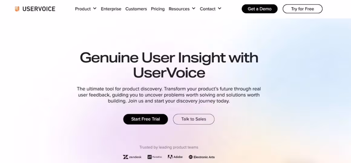 ferramentas de pesquisa in-app uservoice