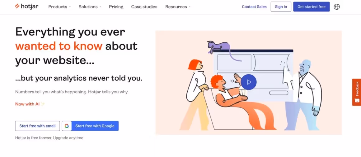 ferramentas de pesquisa in-app hotjar