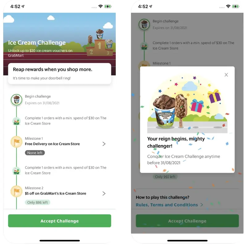 Grab's challenge flow