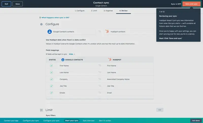 HubSpot's tooltip