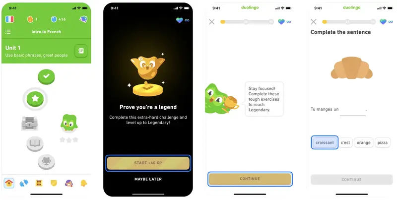Duolingo's gamified challenge