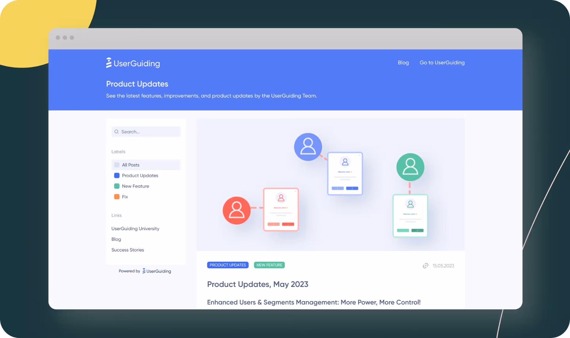 userguiding product updates