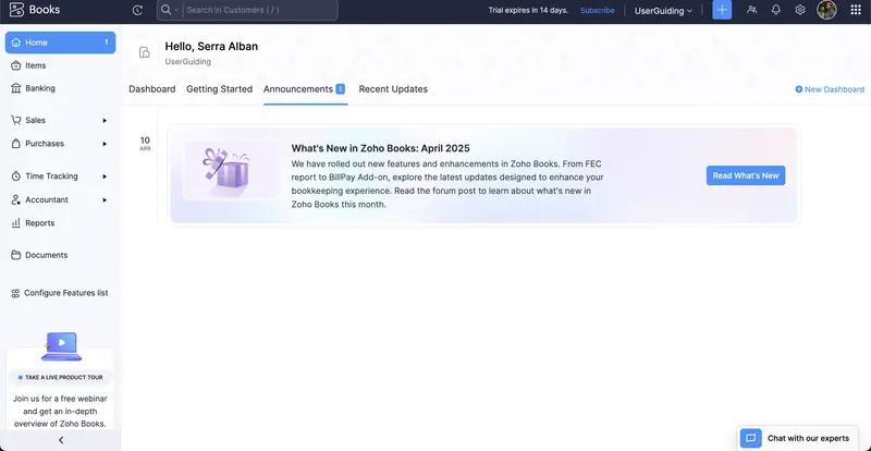 fintech onboarding zoho books banner promocional