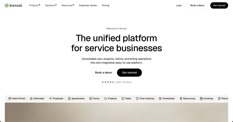fintech onboarding bonsai site
