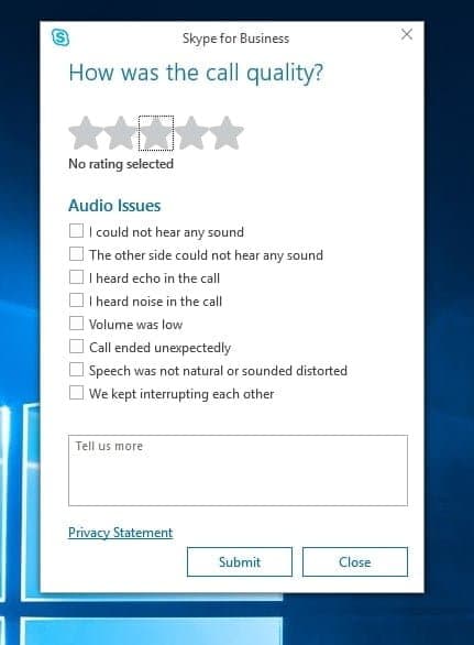exemple d’envoi de feedback skype
