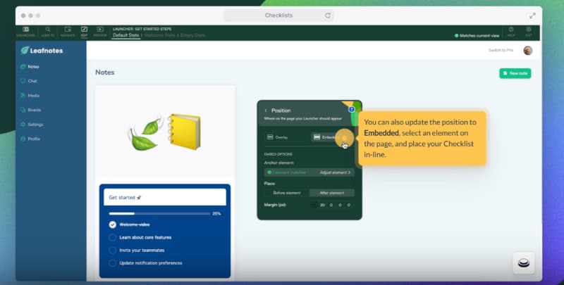 Construtor de checklists do Chameleon