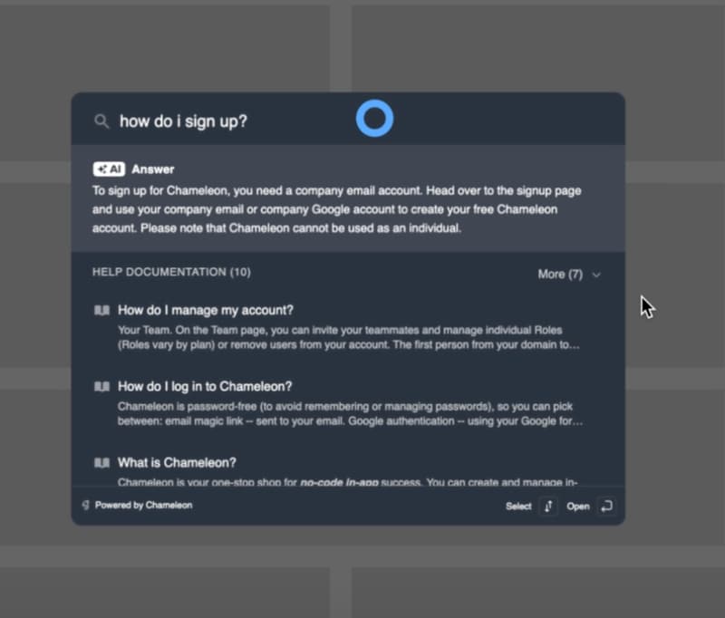 Chameleon AI answers.