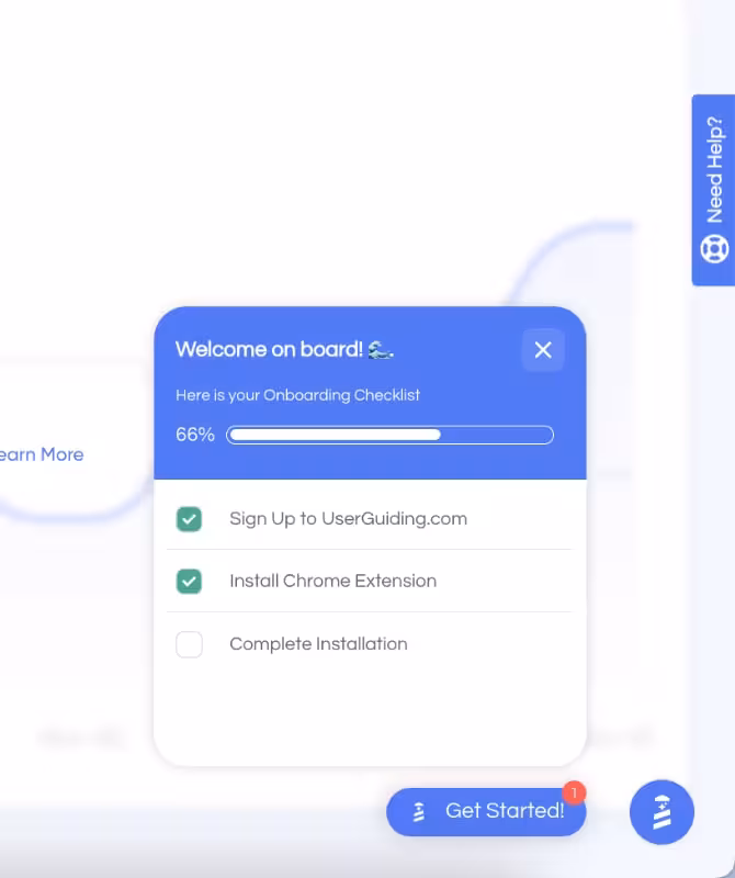 UserGuiding’s onboarding checklist