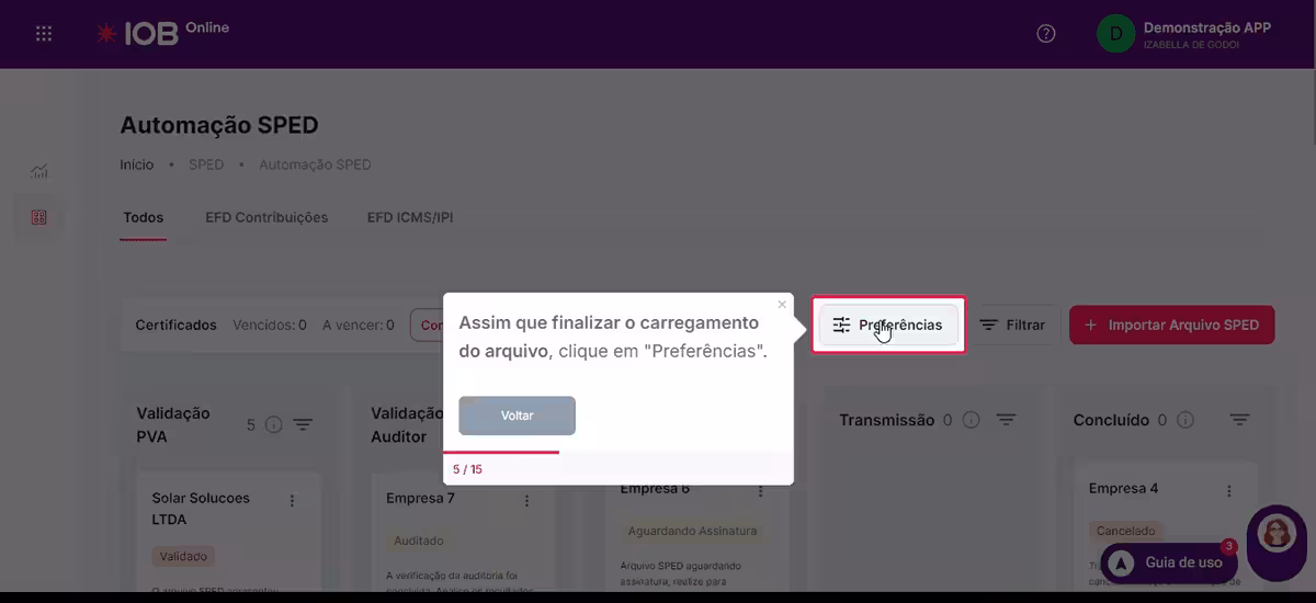 Guia interativo da IOB