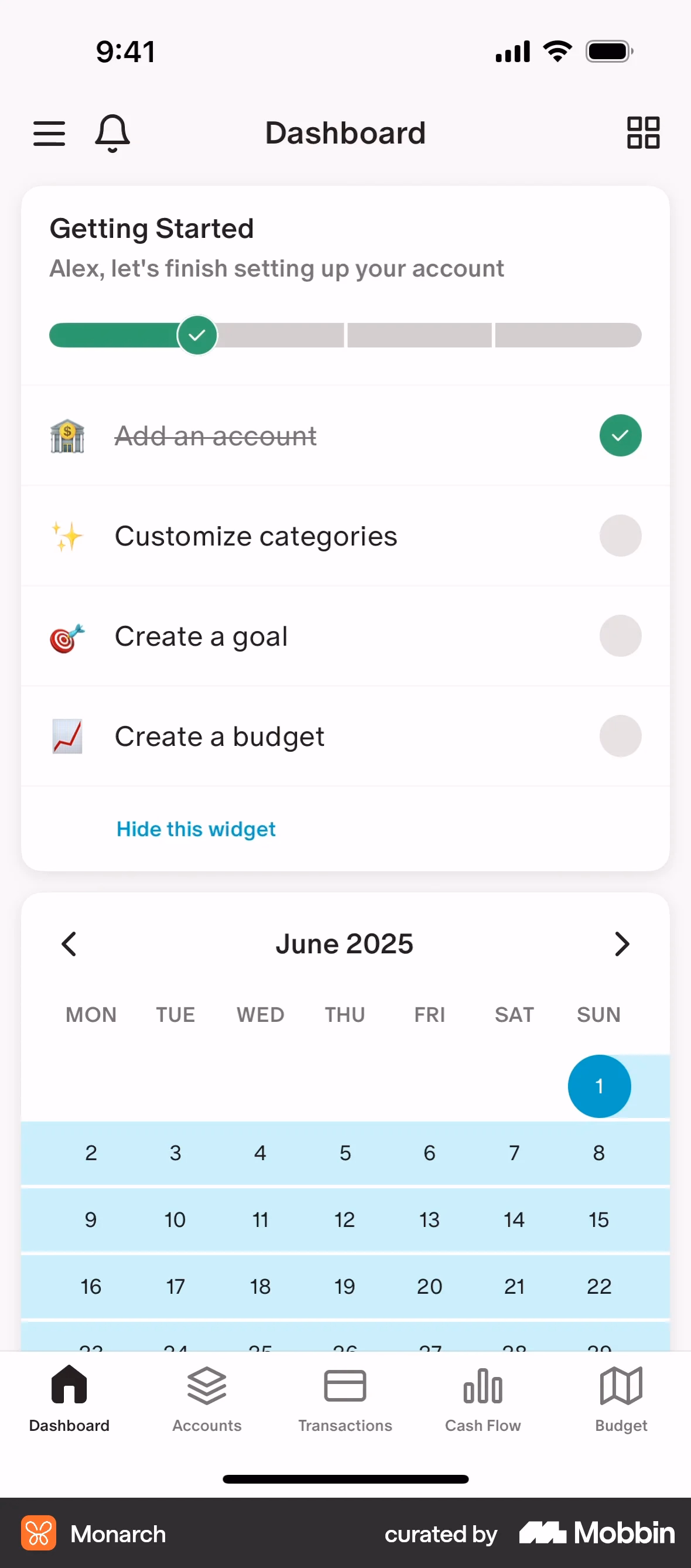Checklist de onboarding do Monarch
