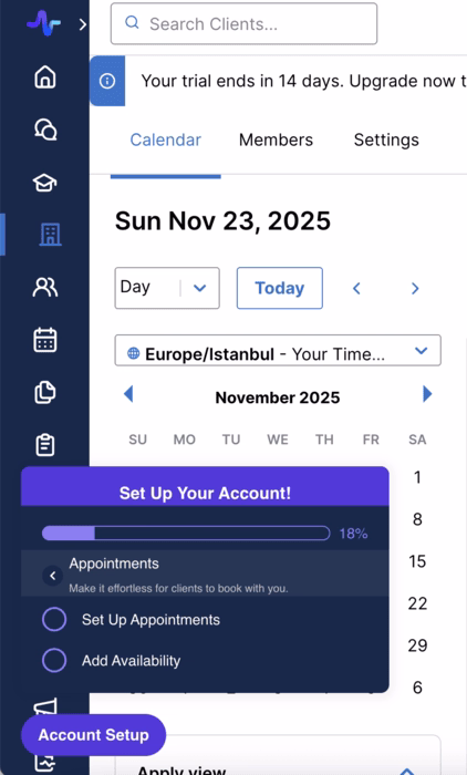 Sub-tasks in the onboarding checklist.