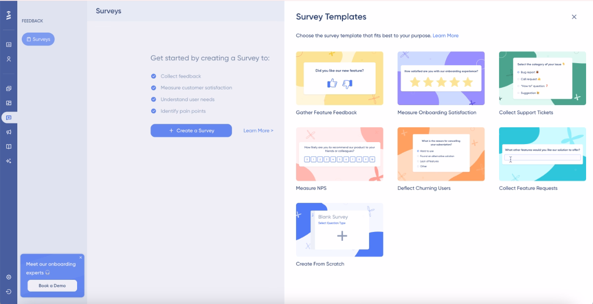 UserGuiding’s survey templates.