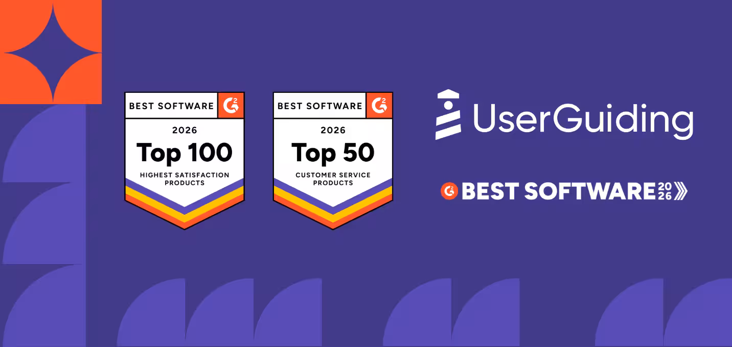 G2 Best Software Awards 2026: UserGuiding is the ONLY DAP again!