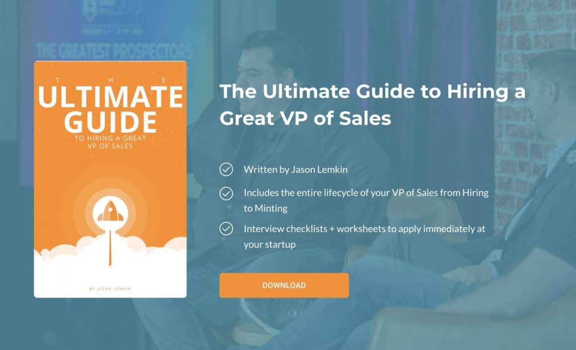 startup ebooks great vp of sales