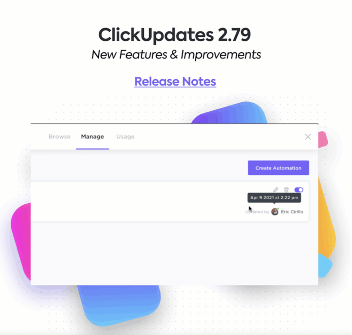 product update examples clickup 1