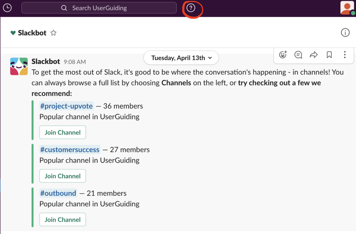 product update examples slack 1