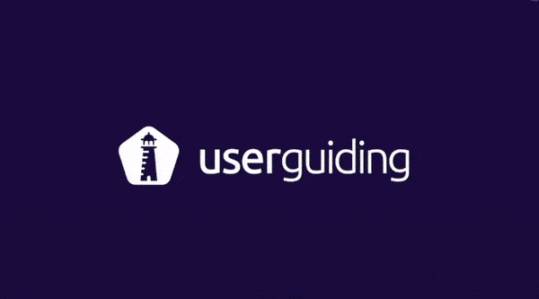 interactive guide example from UserGuiding