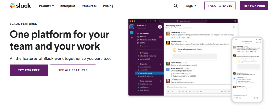 growth strategy examples slack