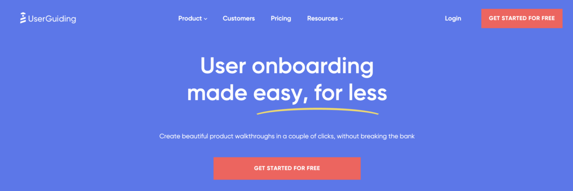 UserGuiding product management tool