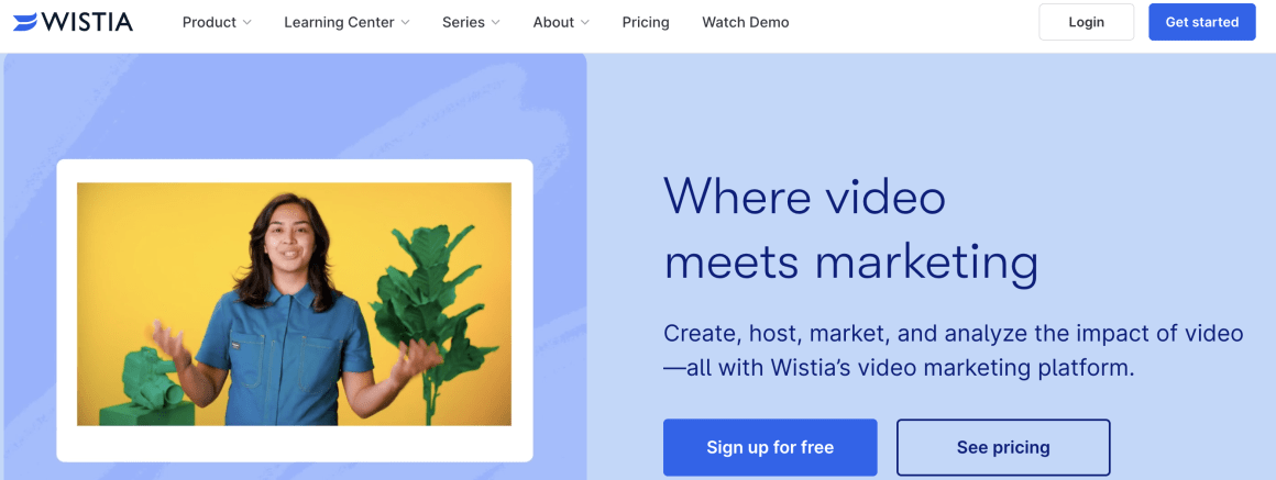 Wistia website design