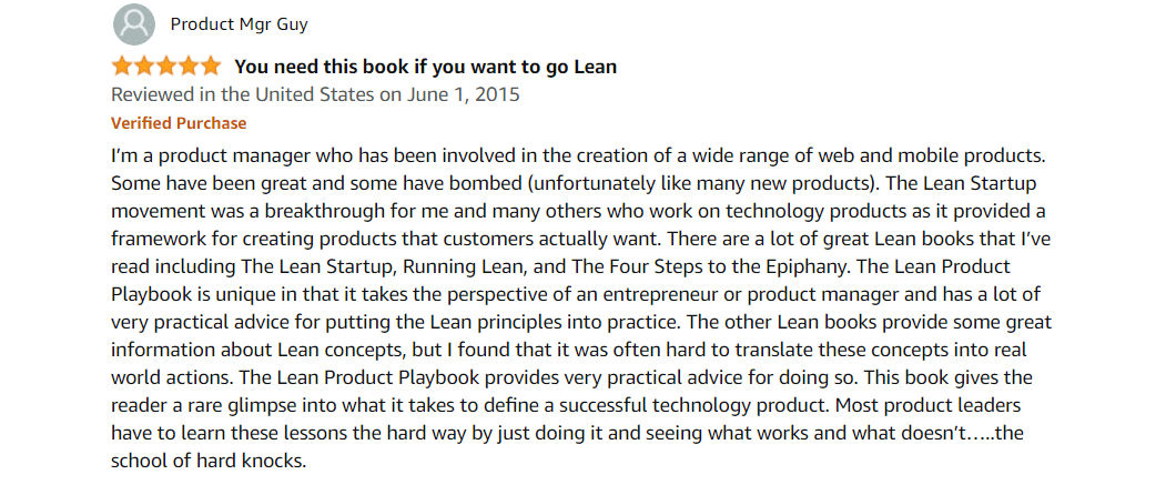 The Lean Product Playbook: How to Innovate with Minimum Viable Products and Rapid Customer Feedback Review