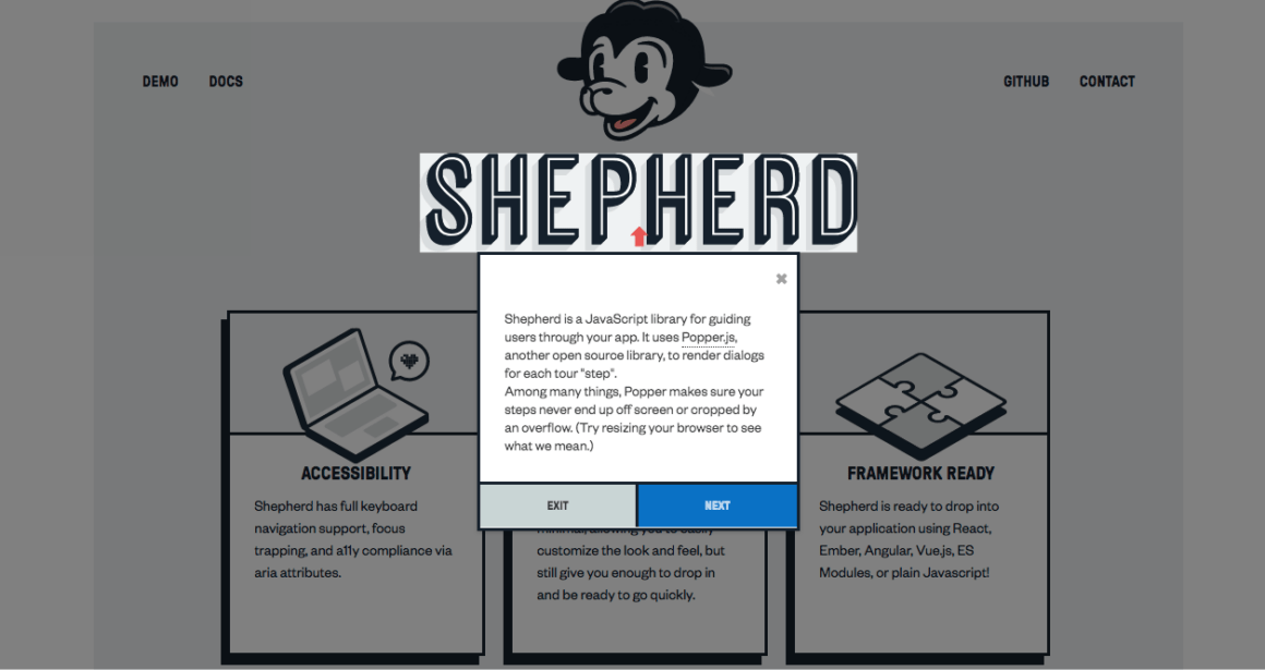 shepherd.js product tour software free