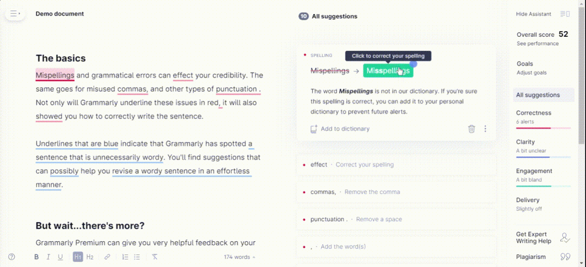 grammarly user experience example