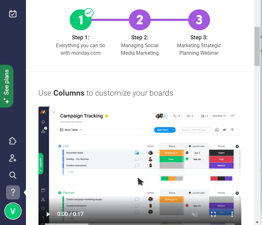 monday.com onboarding checklist crm onboarding example