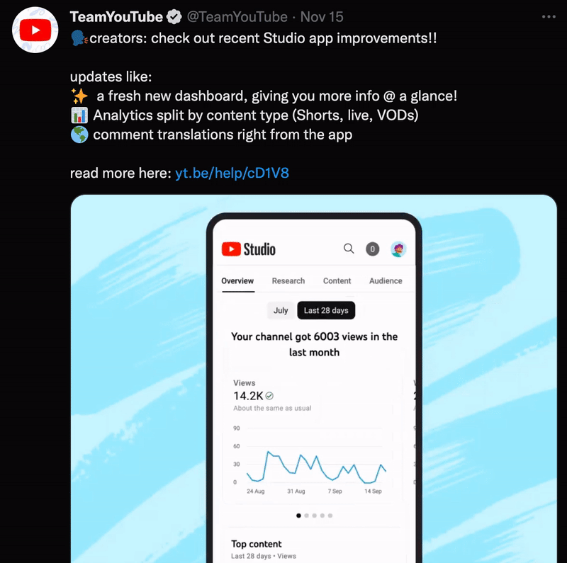 youtube new feature announcement social media twitter