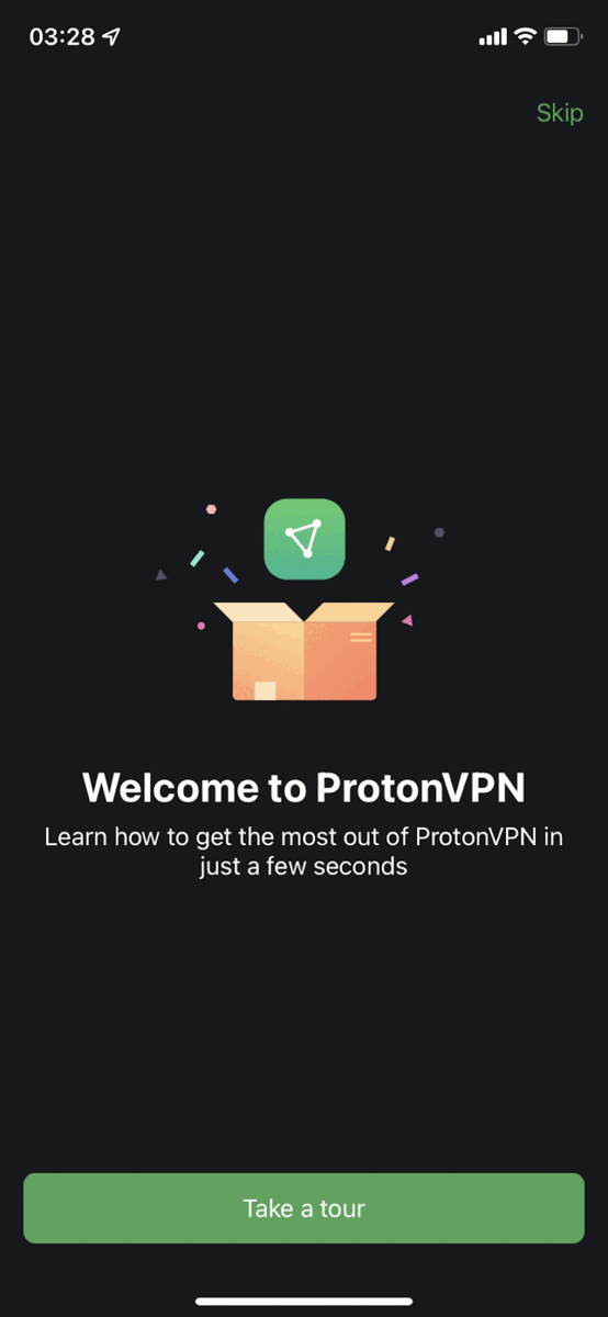 première expérience utilisateur proton vpn