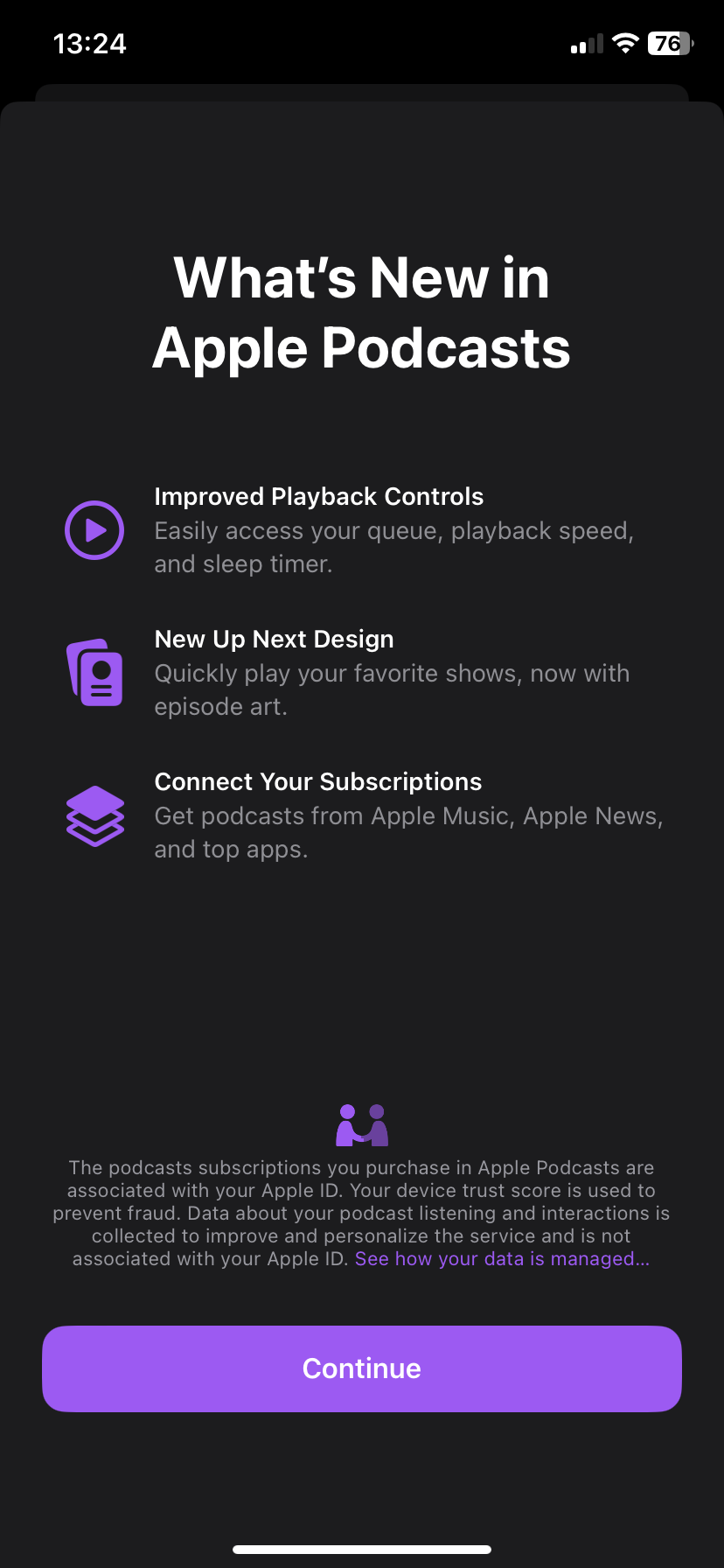 in app messaging apple podcasts new feature announcement
