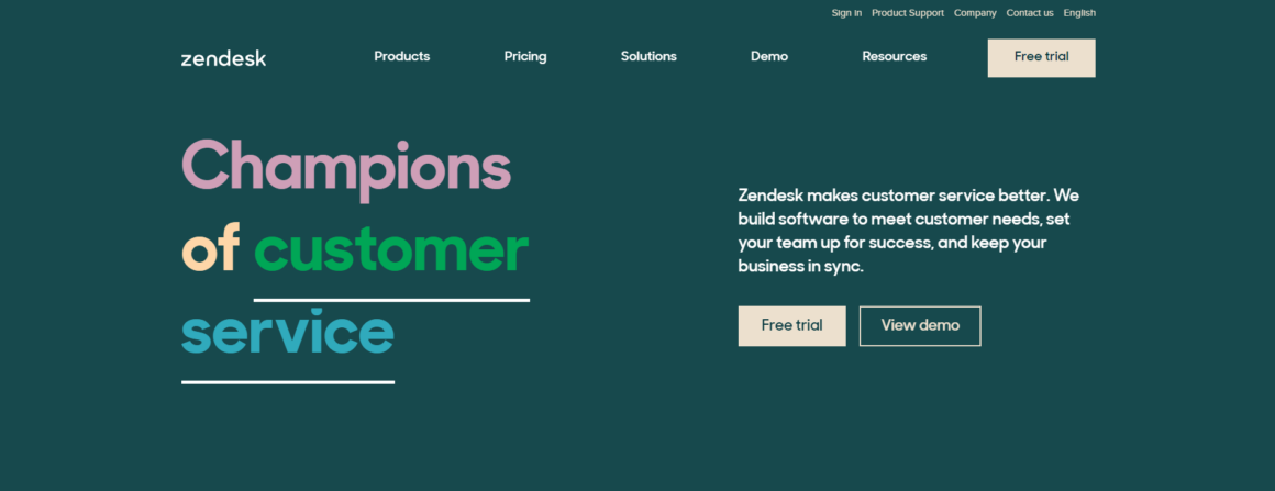 zendesk homepage